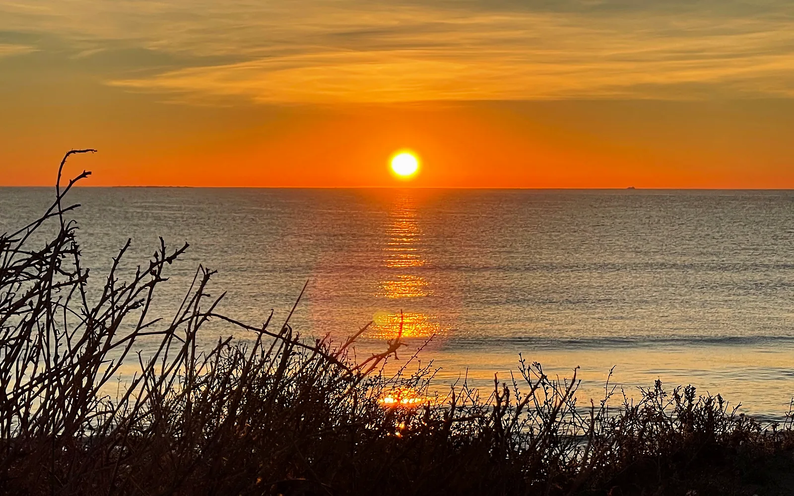 Sunset by the sea